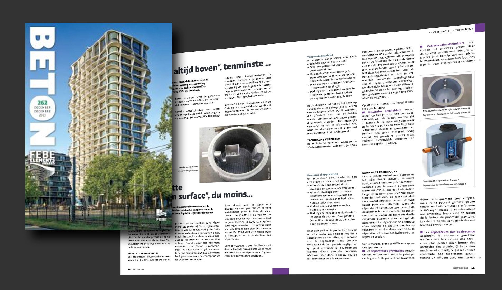 BETON Magazine 262 met artikel over olieafscheiders en koolwaterstofafscheiders