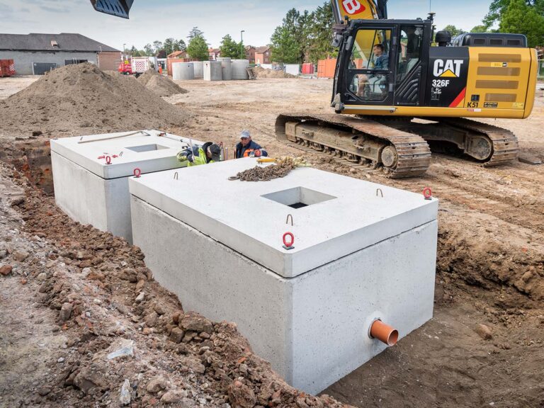 Hemelwater - Hemelwaterbuffering - Lage rechthoekige buffertanks