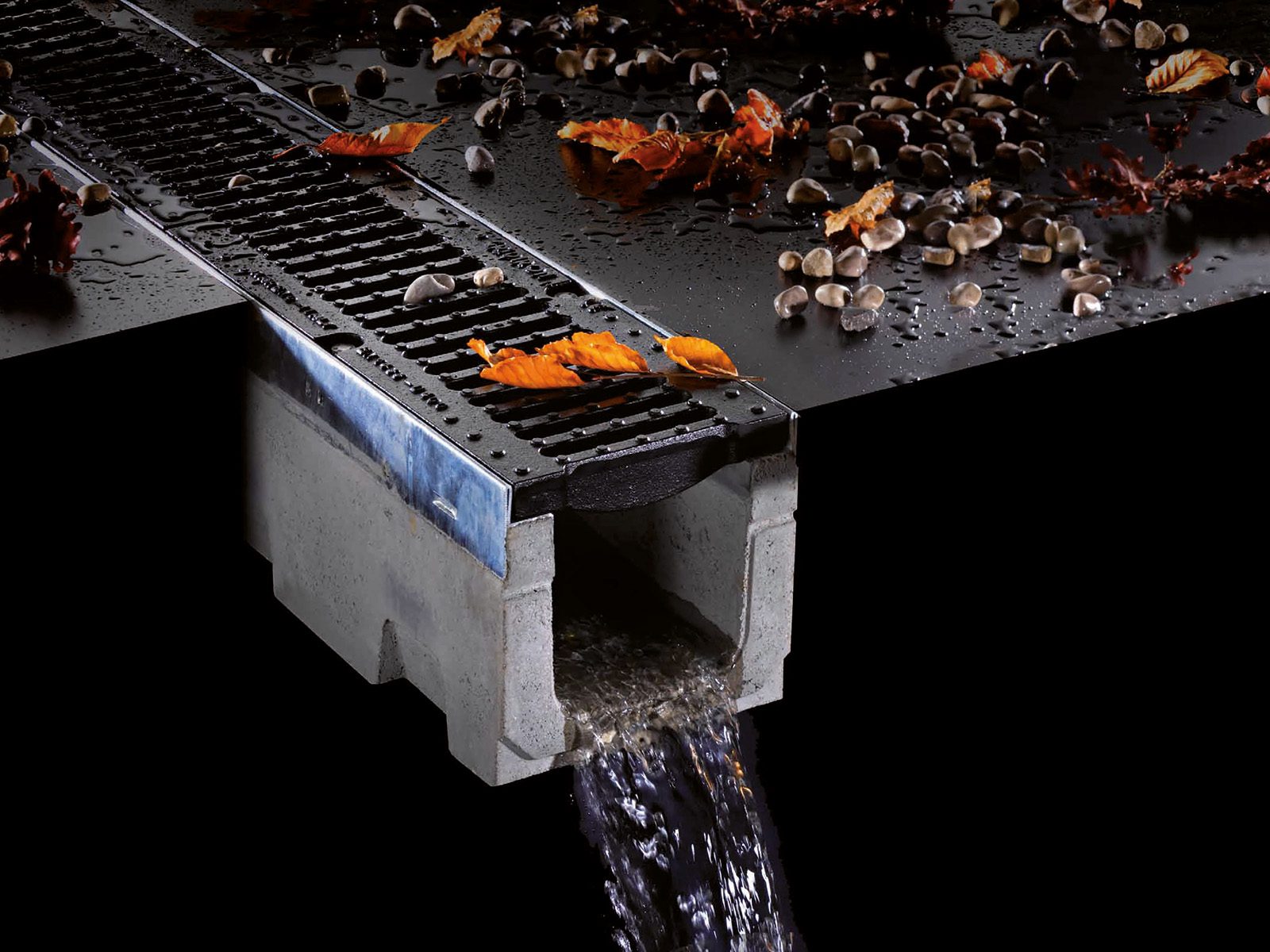 Hemelwater - Lijnafwatering - Lijnafwatering uit getrild beton