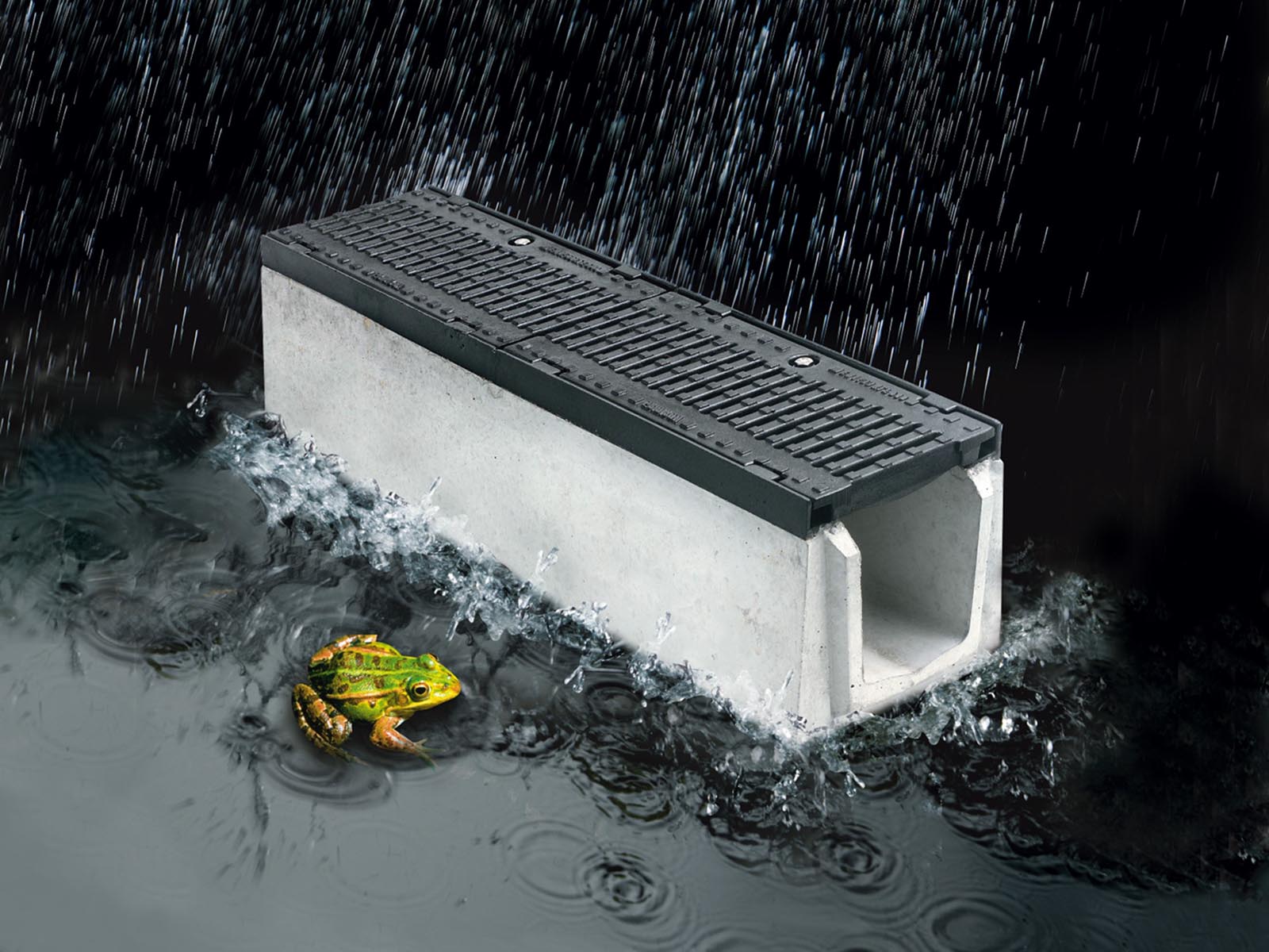 Hemelwater - Lijnafwatering - Lijnafwatering uit gewapend beton